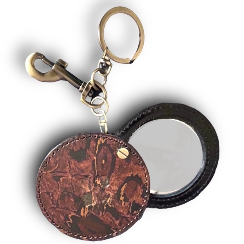 Patricia Nash Liscia mirror Abstract Animal fob keyring purse charm keychain key